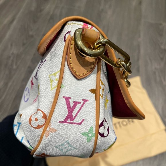 SOLD!!!! Louis Vuitton Patty White Multicolor Monogram Canvas Pochette Hand Bag - Picture 2 of 8
